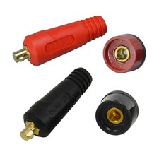 RIVERWELD TIG Welding Cable Panel Connector Plug  10-25mm, Black  Red