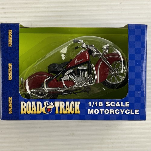 Red Indian Chief 1/18 Scale Motorcycle Diecast Maisto NIB