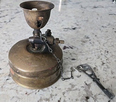 Vintage Untested Svea No. 123 Brass Stove Made In Sweden As Is