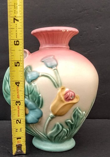 Vintage Hull Art Pottery Pink Floral Bow Knot Vase #B-4- 6 1/2 USA - Picture 9 of 9