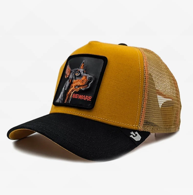 Goorin Bros Guard Dog Mustard Adjustable Snapback Trucker Hat