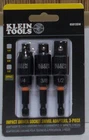 Klein Tools 65813SW Swivel Impact Driver Socket Adapter 3 Piece Set