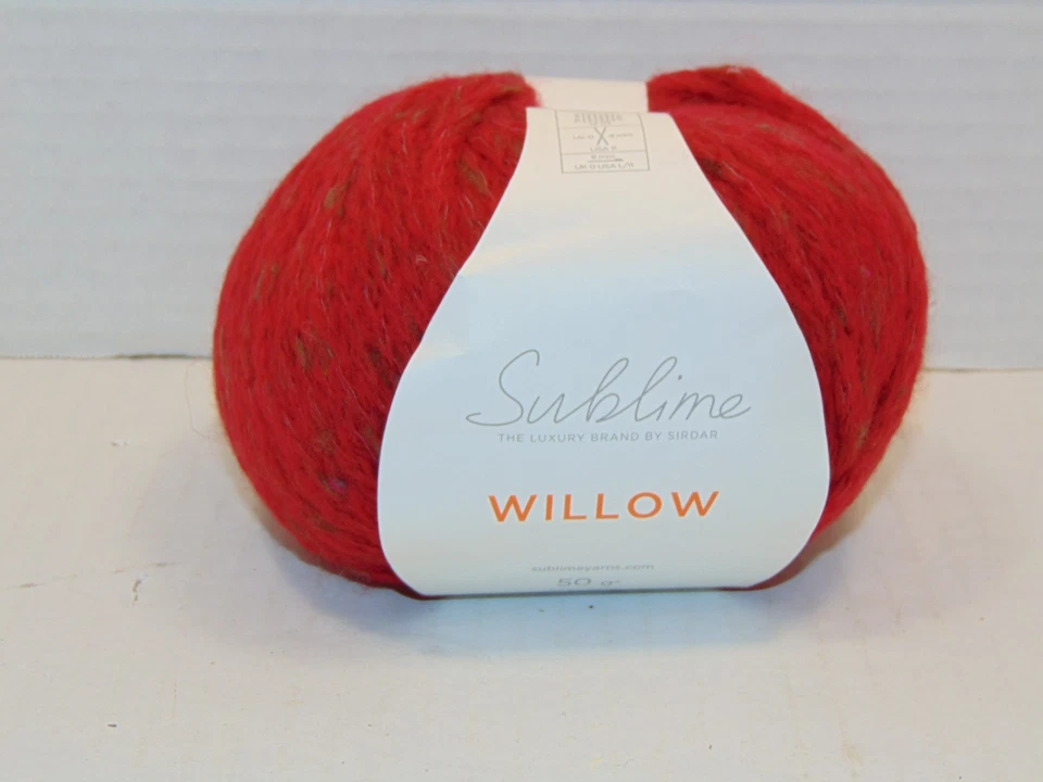 Sublime Willow Yarn Merinowolle 1 Knäuel rot
