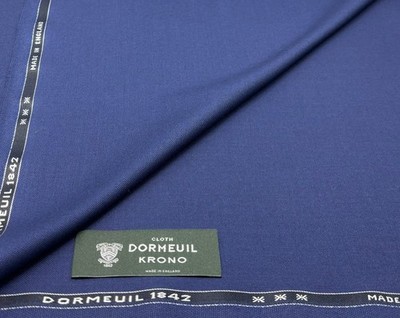 Dormeuil Krono Blue All Wool Stoff Anzugstoff, Thobe Stoff 3,50m x 1,50m
