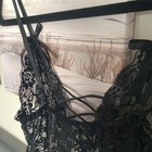 Black Lace Teddie / Bodysuit, Size L  (smaller than labeled size) — photo 5