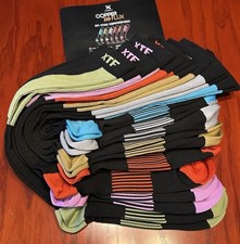 Extreme Fit Copper Flux Socks Knee High Anti-Fatigue Compression 6 Pairs L/XL