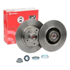 2x BREMBO Disque de frein Arrière pour RENAULT Clio IV 3/5 portes (BH) 260mm