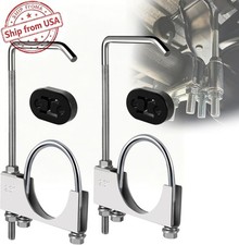 2 Pack 2.5 Universal Exhaust Clamp With Hanger For Car And Truck Exhaust Pipe