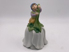 Vintage 1983 Avon Good Luck Bell Shamrock Elf Pixie Fairy Figure Flower Ceramic