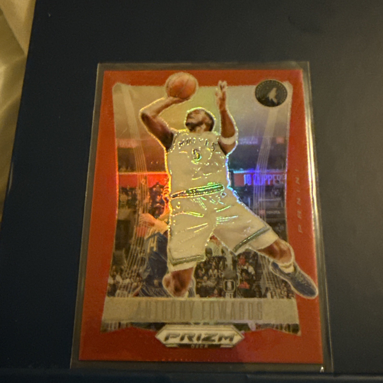 2023-24 Panini Prizm Deca Red Prizm SP #71/199 Anthony Edwards (Timberwolves)