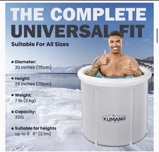 Xumano 85 Gallon Cold Plunge Tub Portable Ice Bath With Cover.