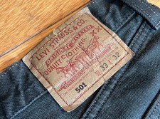Vintage Levi’s 501 33 x 32 Green Made in USA Jeans