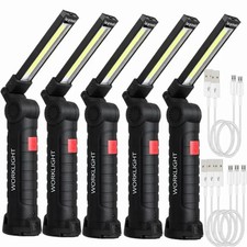 Lampada Torcia Lavoro Calamita Portatile Ricaricabile LED Faro Officina Pesca - Miniatura 1
