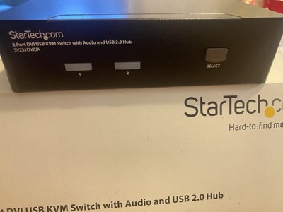 StarTech 2 Port DVI VGA KVM Switch mit USB Audio und USB 2.0 Hub (SV231DDVDUA)