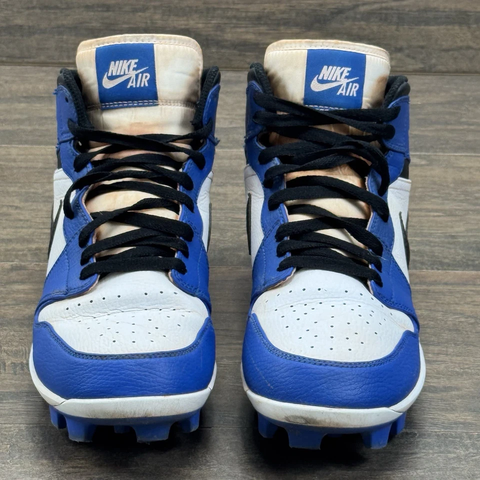 Botines de béisbol Nike Air Jordan 1 para hombre 9 retro MCS juego real negro blanco Foto 2 de 4