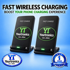 2 Pack Wireless Fast Charger Stand Dock Cradle for Apple iPhone Samsung Galaxy