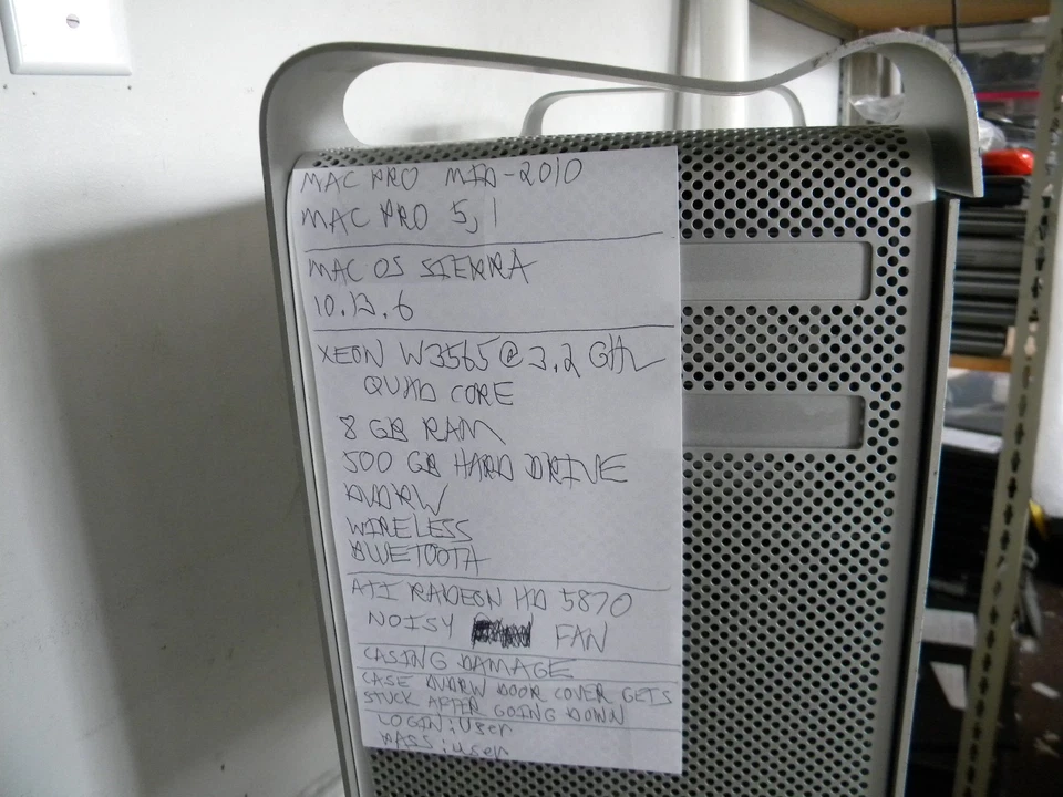 Apple A1289 Mac Pro (Mid 2010) Xeon W3565 @ 3.2GHz 4C 8GB 500GB ATI Radeon 5870 - Image 2 of 4