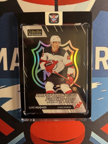 Luke Hughes [NHL Shield Variation] #204 2023 O-Pee-Chee Platinum card