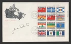 Canada 1979 Provincial Flags FDC - signed