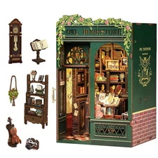 Book Nook Kit - DIY Miniature House Dollhouse Kit for Adults, Booknook Tiny H...