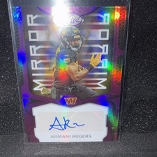 2023 Panini Certified - Mirror Signatures Armani Rogers Purple /10 Commanders