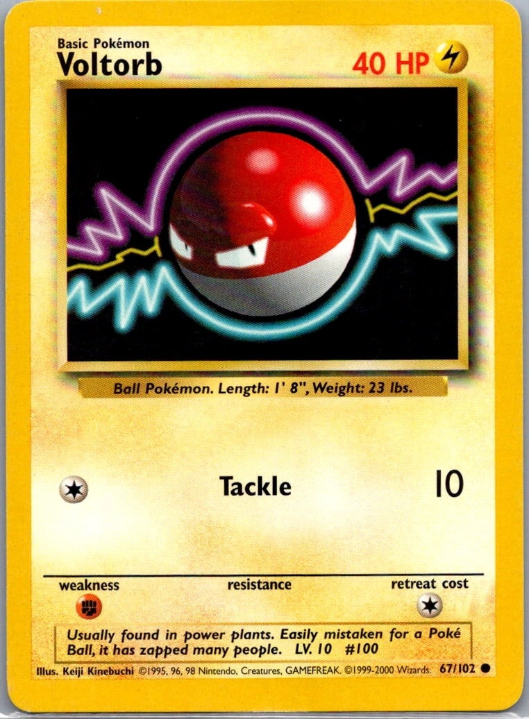 Voltorb 67/102 Base Set Common NM Pokemon TCG