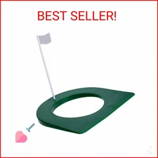MUXSAM 1Pc Golf Practice Putting Cup Mat with Hole and Flag Plastic for Indoor O