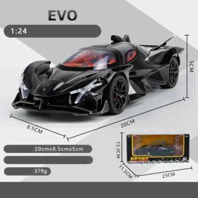 1:24 Apollo Project EVO Model Super Sport Racing Car Diecast Toy
