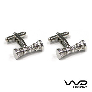 Clear Bailey Cufflinks by WD London WD_C1273B - Picture 1 of 1