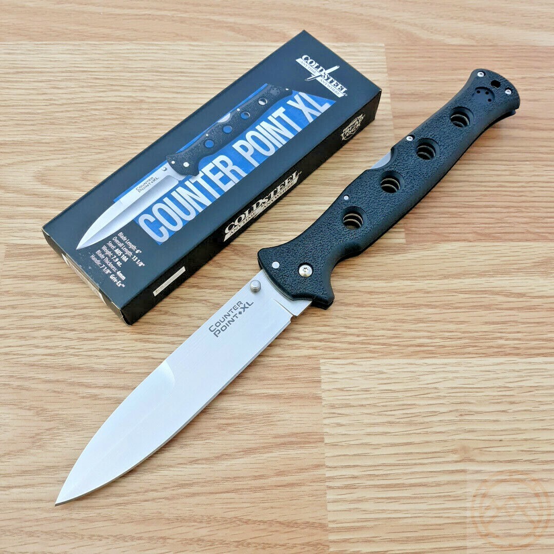 Cold Steel Counter Point XL Folding Knife 6" AUS10A Steel Blade GrivEx