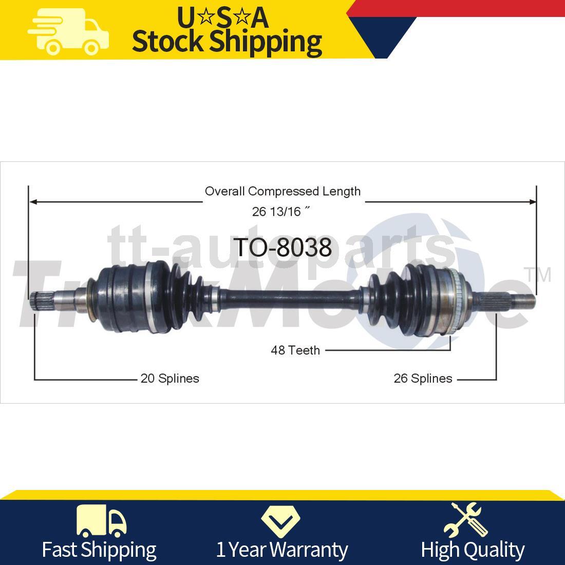 サイズ詳細 Front Driver Left CV Axle Joint Shaft For Toyota Camry 1994