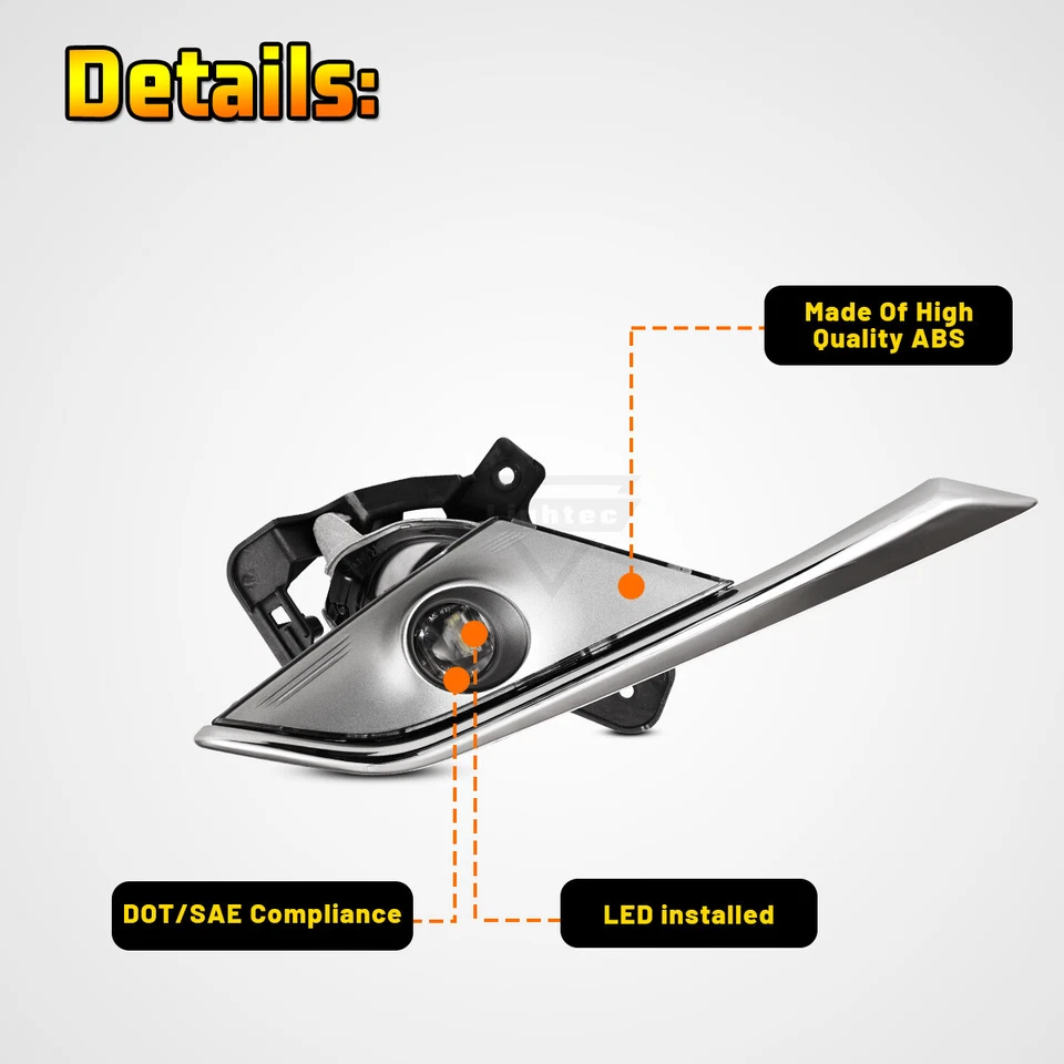 For 2016 2017 2018 2019 Mazda CX-3 CX3 Front Bumper Lamp L&R Side LED Fog Lights - Изображение 3 из 4