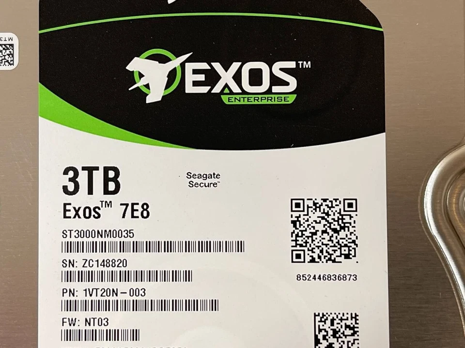 Seagate Hard Drive Exos 7E8 3TB 7200RPM 128MB SAS 12Gb/s 3.5 ST3000NM0035 HDD - Image 2 of 4