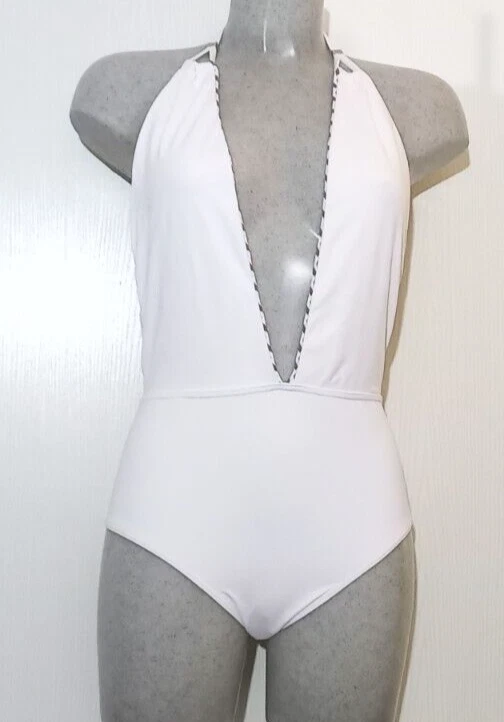Bikini 2 Pièces Totsol Femme – Blanc/Violet, Taille L, Neuf Avec étiquettes