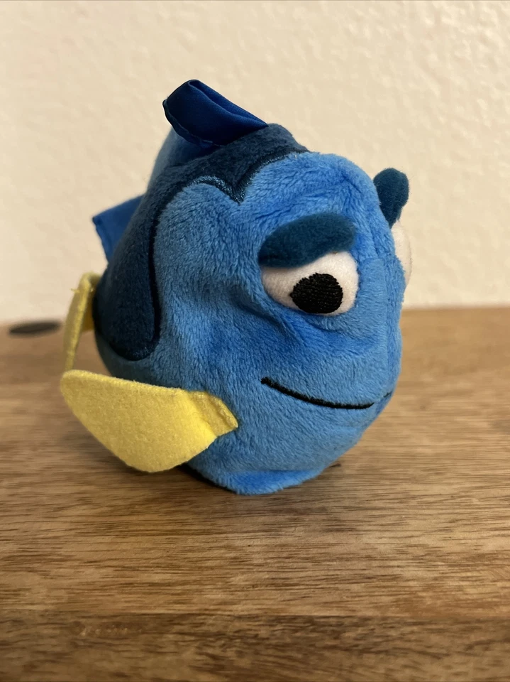 Finding Nemo Disney Pixar Dory Blue Stuffed Plush Finger Puppet 4x4 Toy Fish - Image 3 of 4