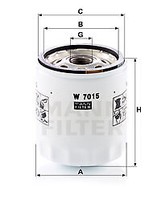 Mann-Filter W 7015 ÖLfilter FÜR Ford Ford Asia & Oceania Ford Australia Ford USA