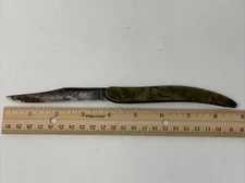 Vintage Rare IMPERIAL  PROV R.I. GREEN COLOR HANDLE FISH KNIFE