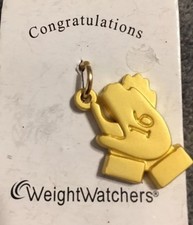 Goldtone Metal 1" Weight Watchers Congratulations 16 Jewelry Charm