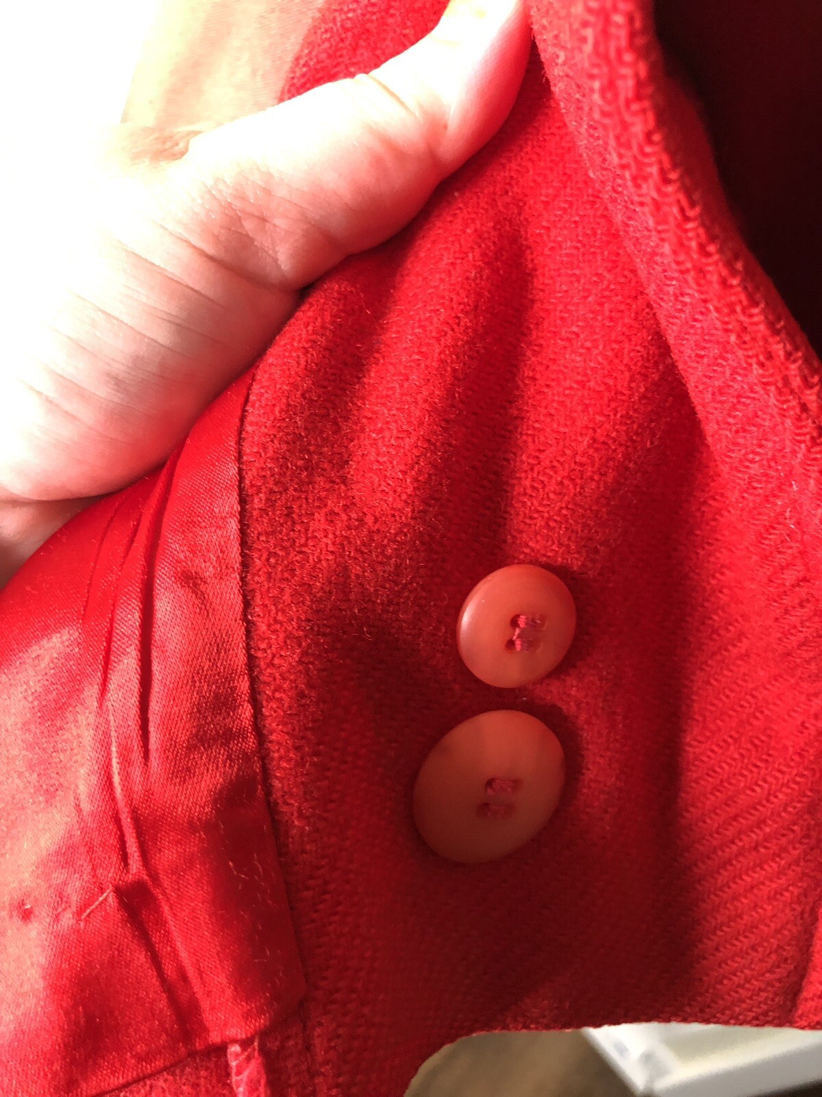 1950s Pendleton Wool Double Breasted Crop Red VTG… - image 12