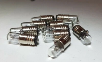 EMBERTONS 10x 12V 60mA E5 LES Miniature Filament Replacement Lilliput Edison Screw Bulb