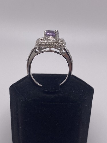 Natural Oval 1.21 ct Amethyst Ring Size 7.5 - Picture 2 of 7