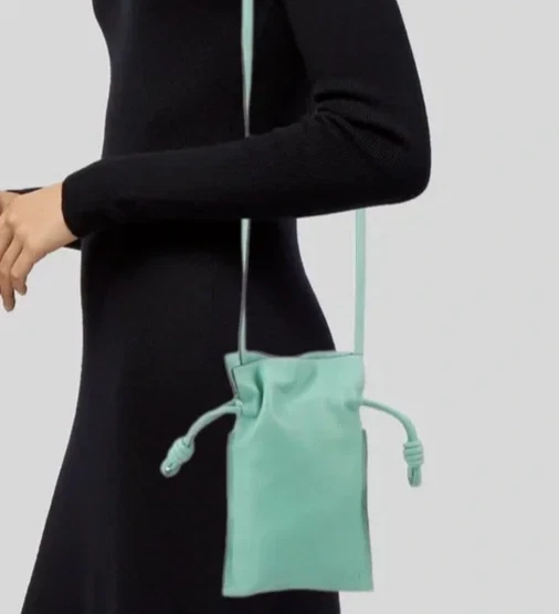 Borsa a tracolla LOEWE Flamenco tasca borsa con coulisse fresca come nuova pelle di vitello