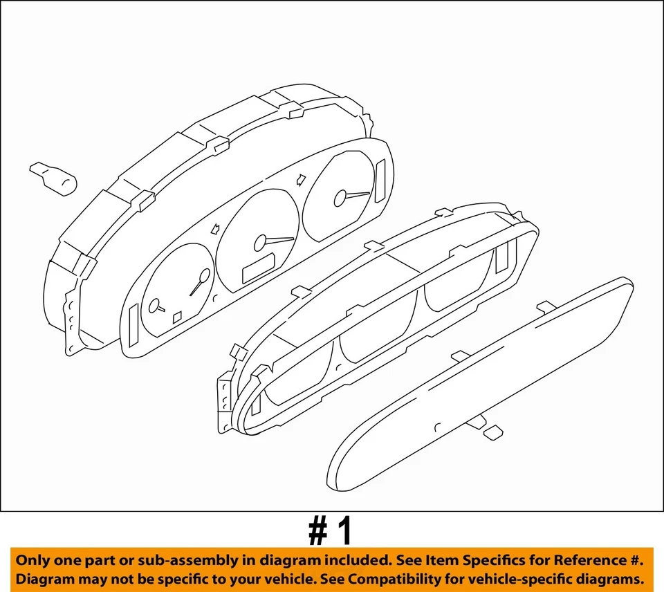 Medidor de velocímetro usado se adapta a: Hyundai Xg Series Cluster MPH Grado A 2003 Foto 2 de 3