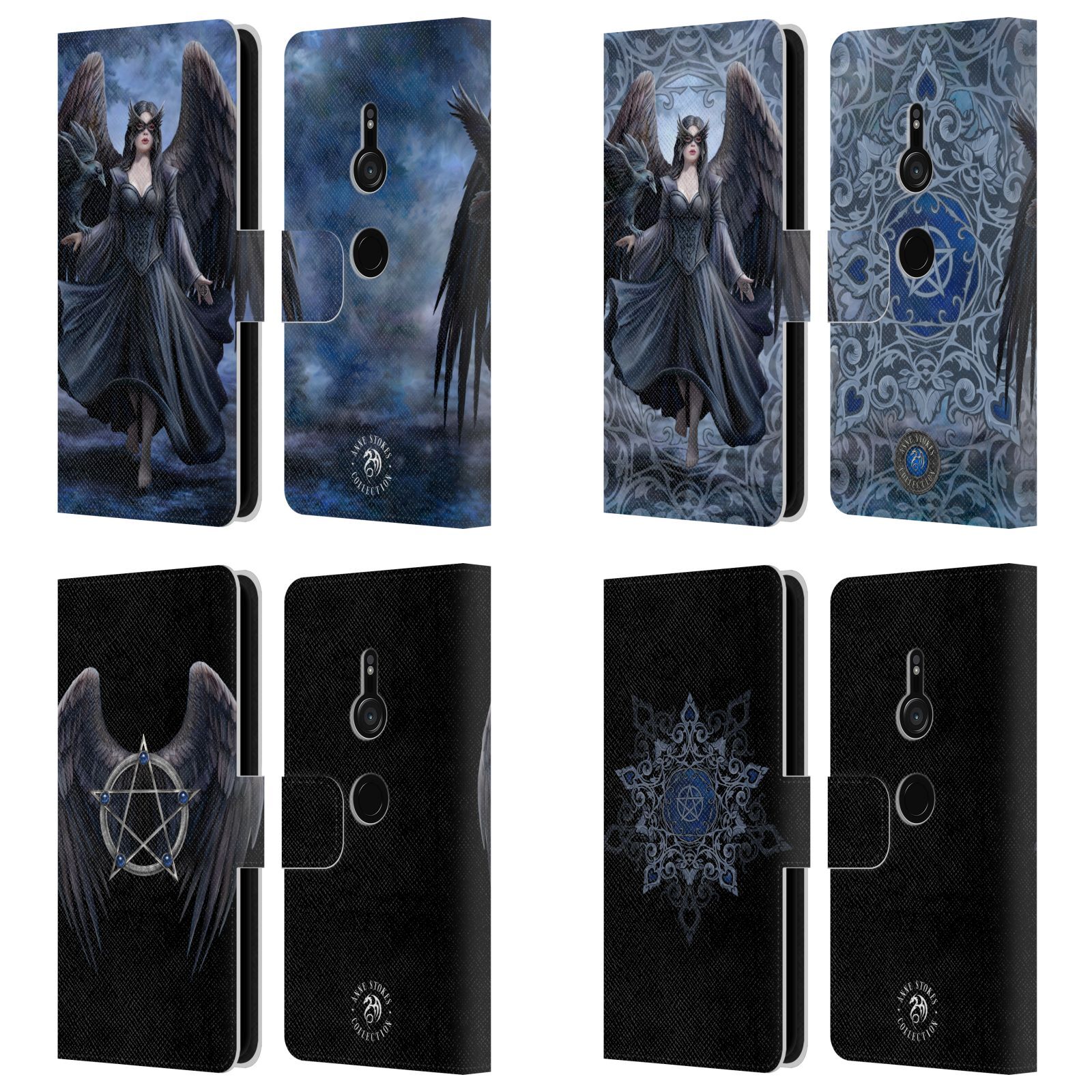 OFFICIAL ANNE STOKES RAVEN LEATHER BOOK WALLET CASE COVER FOR SONY PHONES 1