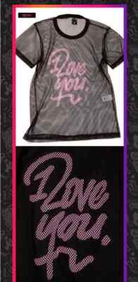 K-POP 2NE1 I LOVE YOU NEW EVOLUTION MESH T-SHIRT YG OFFICIAL GOODS NEW RARE