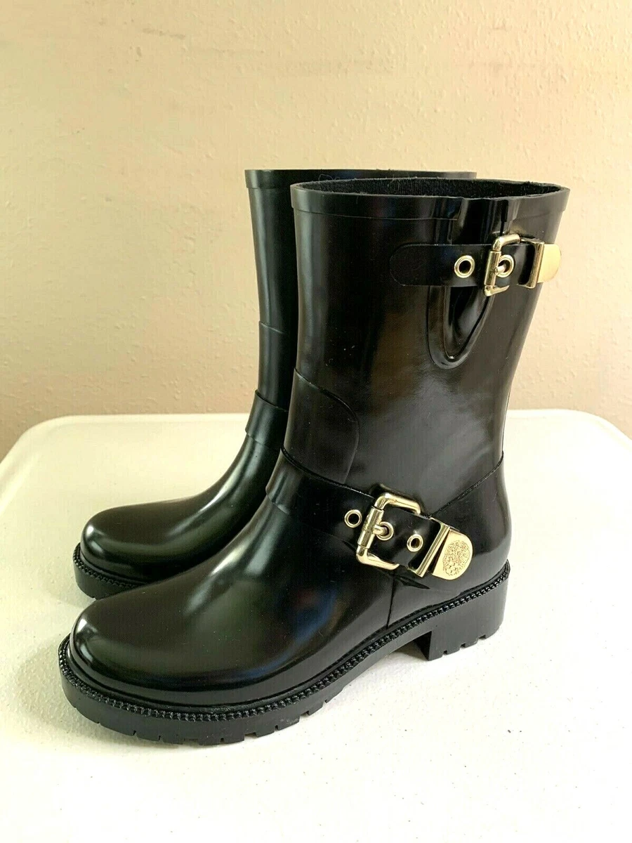 Designer rubber shop boots