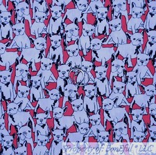 BonEful FABRIC FQ Cotton Quilt Pink Black White B&W Baby Small Kid Puppy Dog Dot