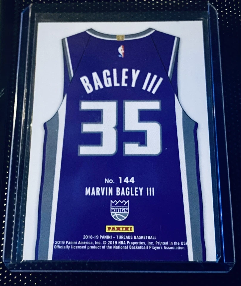 2019 Panini Threads Dazzle Marvin Bagley III Rookie Card #144 - Image 2 of 2