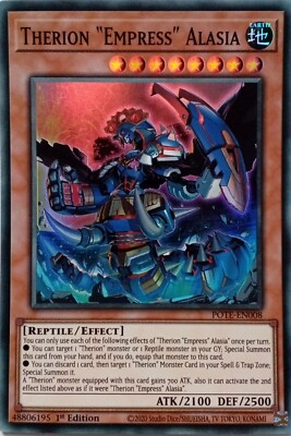 POTE-DE008 THERION ''KAISERIN'' ALASIA SUPER RARE 1.AUFLAGE YuGiOh KARTE