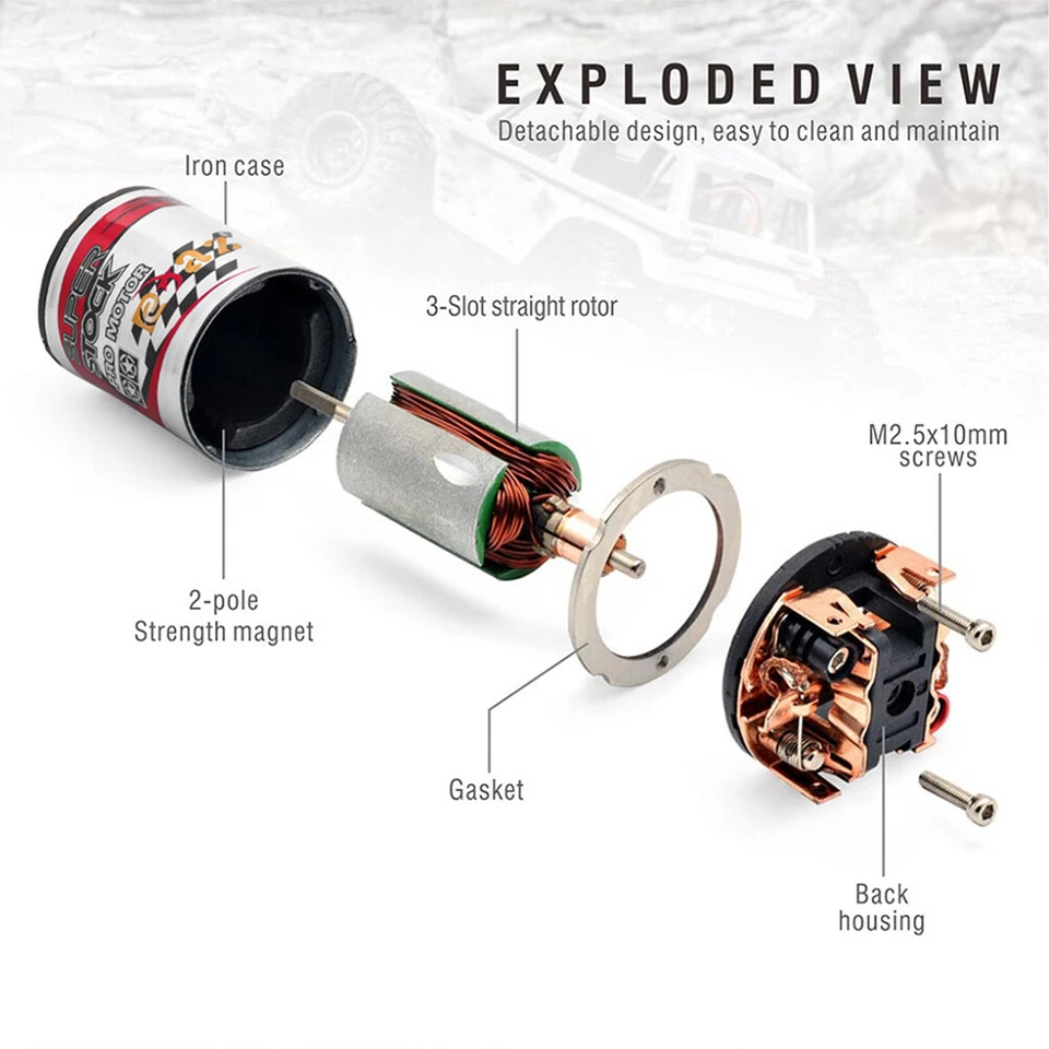 9IMOD 540 550 Brushed Motor für 1/10 RC Car Axial SCX10 TRX4 TRX6 HSP HPI Wltoys - Bild 2 von 4